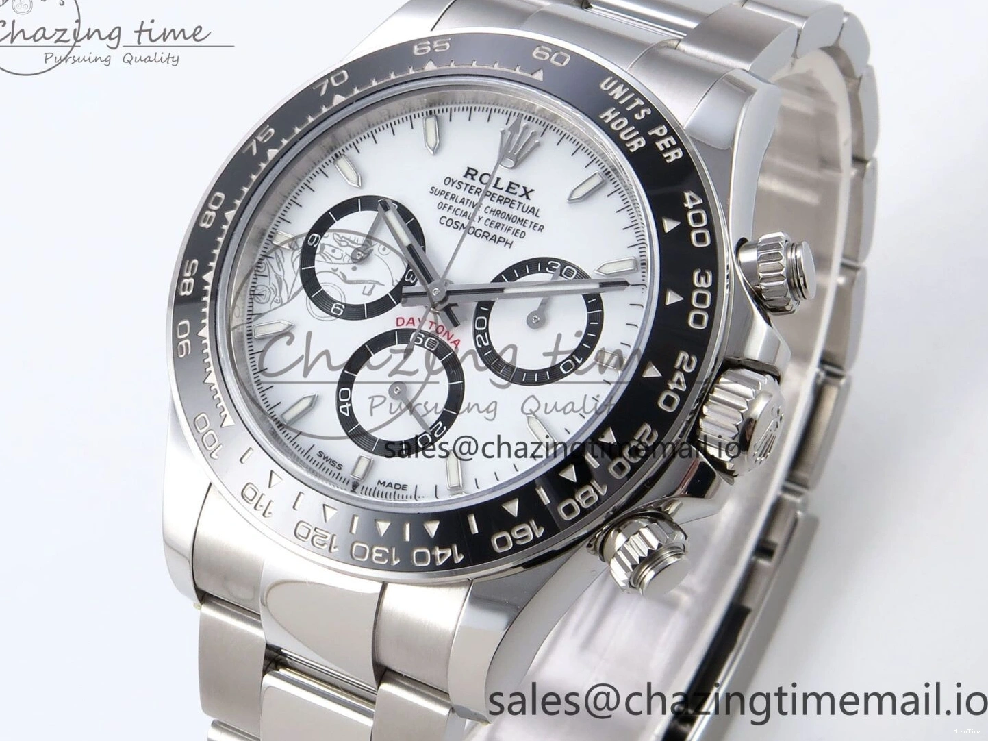 MiroTime 0323 Refined Daytona 126500 VSF 1:1 Best Edition 904L Steel White Dial on SS Braclet DD 1238